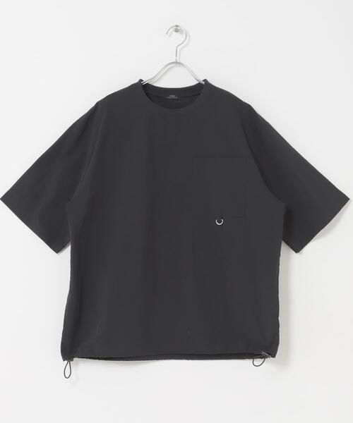 ITEMS URBANRESEARCH(アイテムズ アーバンリサーチ)の「『接触冷感/撥水/イージーケア/UVカット』タスランナイロンクルーネックドロストTシャツ(Tシャツ/カットソー・メンズ・ベージュ系その他/チャコールグレー/ブラック・MEDIUM/LARGE)」の19枚目の写真