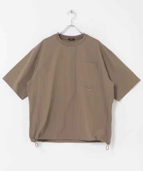 ITEMS URBANRESEARCH(アイテムズ アーバンリサーチ)の「『接触冷感/撥水/イージーケア/UVカット』タスランナイロンクルーネックドロストTシャツ(Tシャツ/カットソー・メンズ・ベージュ系その他/チャコールグレー/ブラック・MEDIUM/LARGE)」の11枚目の写真