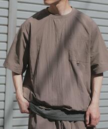 ITEMS URBANRESEARCH（アイテムズ アーバンリサーチ）の「『接触冷感/撥水/イージーケア/UVカット』タスランナイロンクルーネックドロストTシャツ（Tシャツ/カットソー）」