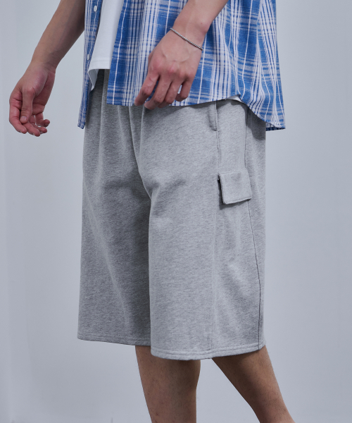DRAW FIT（ドローフィット）の「ミニマルカーゴスウェットバミューダパンツ [M.GREY]（その他パンツ・メンズ・その他・MEDIUM/LARGE/X-LARGE）」の3枚目の写真