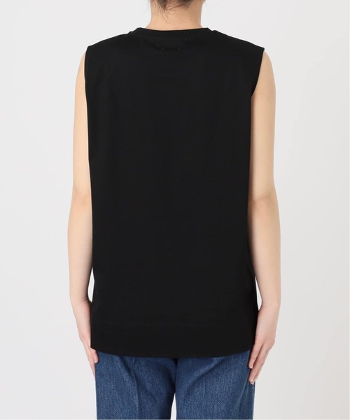 B.C STOCK(ベーセーストック)の「【WEB+一部店舗限定】接触冷感 / コンパクト天竺ノースリーブTシャツ(Tシャツ/カットソー・レディース・サックスブルー/カーキ/ブラック/ホワイト・FREE)」の9枚目の写真