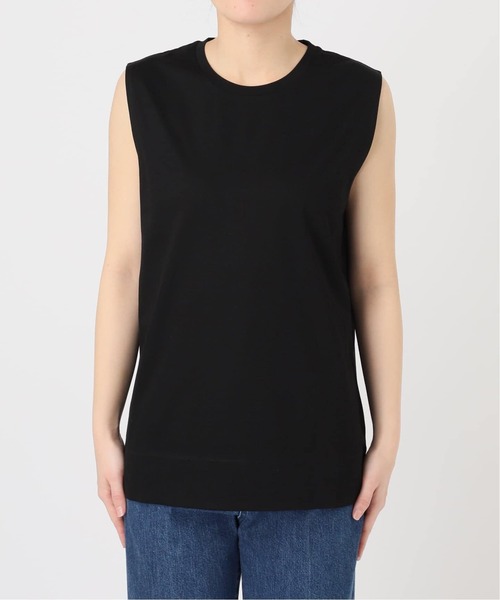 B.C STOCK(ベーセーストック)の「【WEB+一部店舗限定】接触冷感 / コンパクト天竺ノースリーブTシャツ(Tシャツ/カットソー・レディース・サックスブルー/カーキ/ブラック/ホワイト・FREE)」の13枚目の写真