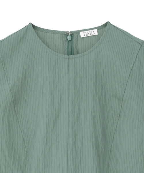 Tiara（ティアラ）の「リボンスリーブブラウス（シャツ/ブラウス・レディース・グリーン/アイボリー・FREE）」の7枚目の写真