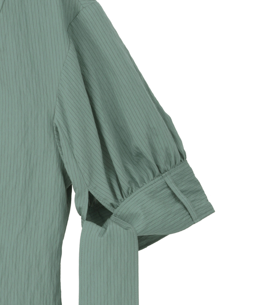 Tiara（ティアラ）の「リボンスリーブブラウス（シャツ/ブラウス・レディース・グリーン/アイボリー・FREE）」の8枚目の写真