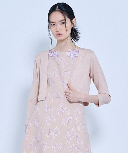 TOCCA(トッカ)の「AIRLY WINGS BOLERO ボレロ(カーディガン/ボレロ・レディース・ピンク系/ネイビー系/アイボリー系/シルバー系・SMALL/MEDIUM)」の3枚目の写真