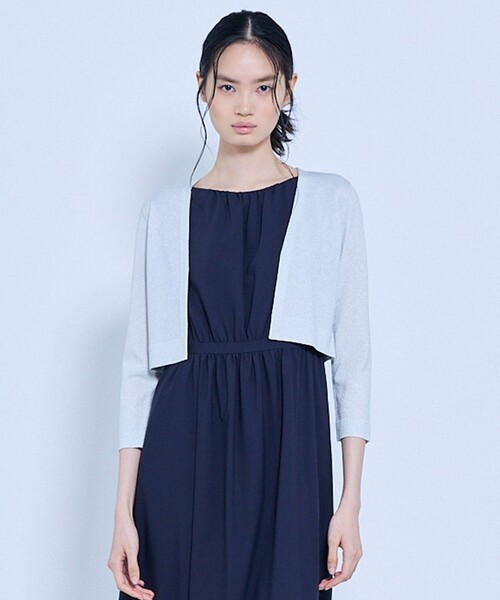 TOCCA(トッカ)の「AIRLY WINGS BOLERO ボレロ(カーディガン/ボレロ・レディース・ピンク系/ネイビー系/アイボリー系/シルバー系・SMALL/MEDIUM)」の4枚目の写真