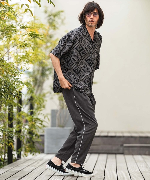 CAMBIO(カンビオ)の「mp14962- Side Piping Line Tapered Ankle Slacks スラックスパンツ(S68626cmb)(スラックス・メンズ・チャコールグレー/ブラック・L/M/S)」の15枚目の写真