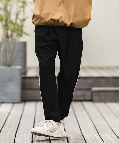 CAMBIO(カンビオ)の「mp14962- Side Piping Line Tapered Ankle Slacks スラックスパンツ(S68626cmb)(スラックス・メンズ・チャコールグレー/ブラック・L/M/S)」の17枚目の写真