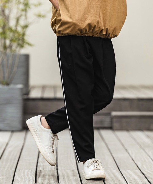 CAMBIO(カンビオ)の「mp14962- Side Piping Line Tapered Ankle Slacks スラックスパンツ(S68626cmb)(スラックス・メンズ・チャコールグレー/ブラック・L/M/S)」の18枚目の写真
