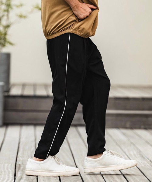 CAMBIO(カンビオ)の「mp14962- Side Piping Line Tapered Ankle Slacks スラックスパンツ(S68626cmb)(スラックス・メンズ・チャコールグレー/ブラック・L/M/S)」の19枚目の写真