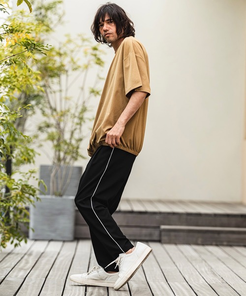 CAMBIO(カンビオ)の「mp14962- Side Piping Line Tapered Ankle Slacks スラックスパンツ(S68626cmb)(スラックス・メンズ・チャコールグレー/ブラック・L/M/S)」の22枚目の写真