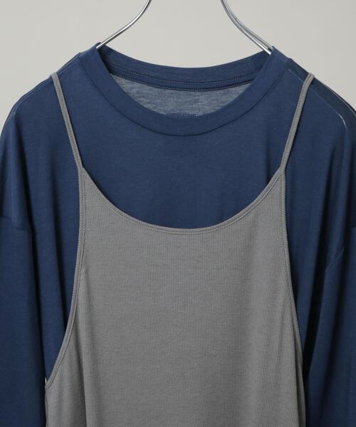 RhodolirioN(ロドリリオン)の「RhodolirioN/Camisole Top & Loose-fitting T(Tシャツ/カットソー・レディース・ネイビー/ベージュ・0)」の4枚目の写真