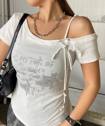 サイドドロストワンショルダーTシャツ