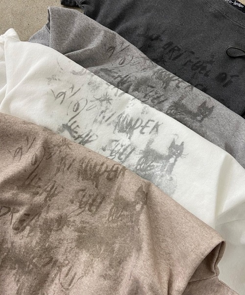 non-hedge(ノンヘッジ)の「サイドドロストワンショルダーTシャツ(Tシャツ/カットソー・レディース・グレー/オフホワイト/チャコールグレー/ベージュ・FREE)」の9枚目の写真