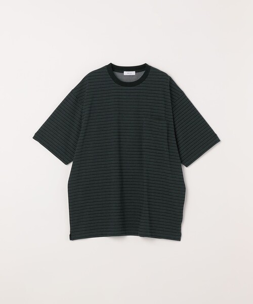 SHIPS any(シップス エニィ)の「SHIPS any:〈接触冷感〉マルチ ボーダー ポケット Tシャツ◇(Tシャツ/カットソー・メンズ・ブラウン/オリーブ/チャコールグレー/グレー・X-LARGE/LARGE/MEDIUM/SMALL)」の5枚目の写真