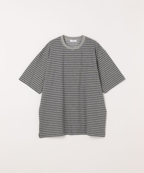 SHIPS any(シップス エニィ)の「SHIPS any:〈接触冷感〉マルチ ボーダー ポケット Tシャツ◇(Tシャツ/カットソー・メンズ・ブラウン/オリーブ/チャコールグレー/グレー・X-LARGE/LARGE/MEDIUM/SMALL)」の12枚目の写真
