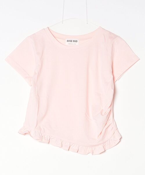 ROSE BUD（ローズバッド）の「FRILL HEM TOP（Tシャツ/カットソー・レディース・ライトグレー/ブラック/ピンク・ONE SIZE）」の3枚目の写真