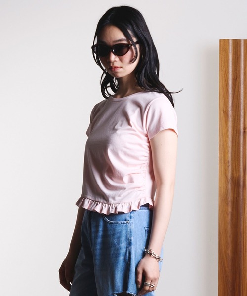 ROSE BUD(ローズバッド)の「FRILL HEM TOP(Tシャツ/カットソー・レディース・ライトグレー/ブラック/ピンク・ONE SIZE)」の15枚目の写真