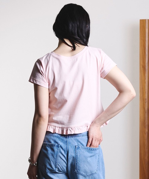 ROSE BUD(ローズバッド)の「FRILL HEM TOP(Tシャツ/カットソー・レディース・ライトグレー/ブラック/ピンク・ONE SIZE)」の16枚目の写真