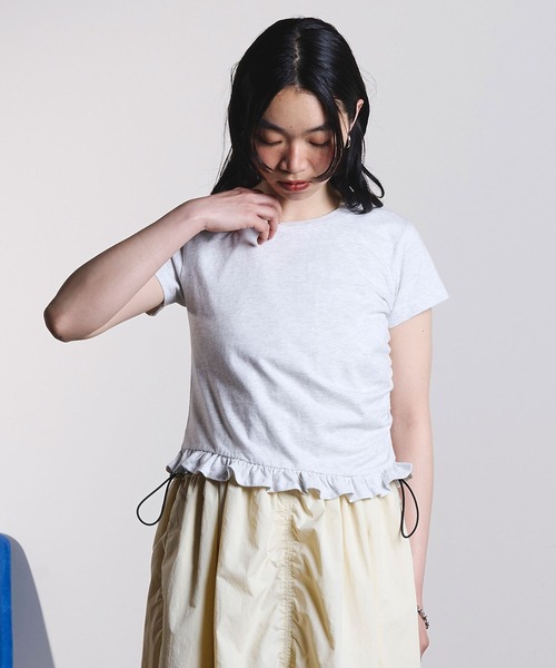 ROSE BUD(ローズバッド)の「FRILL HEM TOP(Tシャツ/カットソー・レディース・ライトグレー/ブラック/ピンク・ONE SIZE)」の20枚目の写真