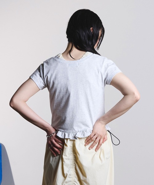 ROSE BUD(ローズバッド)の「FRILL HEM TOP(Tシャツ/カットソー・レディース・ライトグレー/ブラック/ピンク・ONE SIZE)」の22枚目の写真