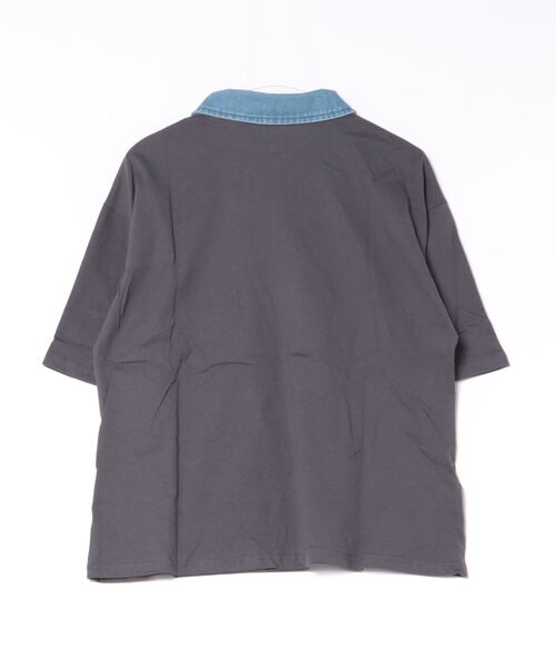 GORGE(ゴージ)の「《デニム襟×カレッジロゴ刺繍》カットソー/ストリート×カジュアル/春夏秋/全3色(Tシャツ/カットソー・レディース・チャコール/オフホワイト/杢グレー・F)」の21枚目の写真