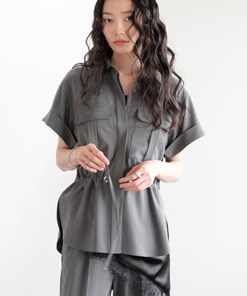 GALLEST(ギャレスト)の「Comfy SET UP|サファリシャツ【セットアップ対応/通勤/カセット服/接触冷感/UVカット】(シャツ/ブラウス・レディース・キャメル/オリーブ/ブラック/グレー系その他6・38/34)」の7枚目の写真