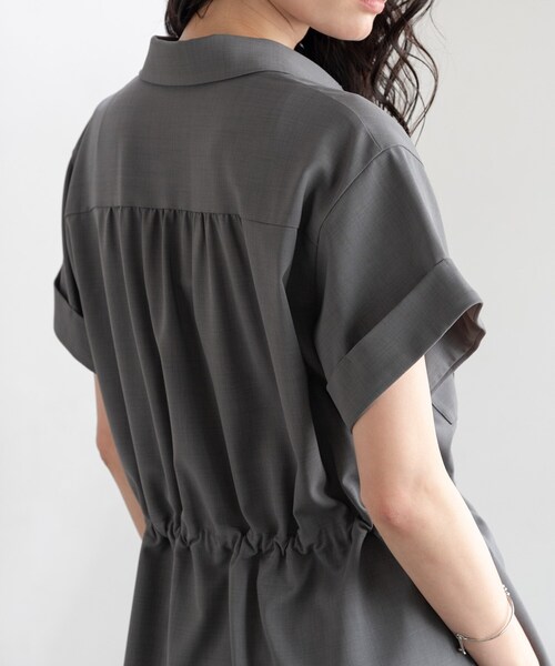 GALLEST(ギャレスト)の「Comfy SET UP|サファリシャツ【セットアップ対応/通勤/カセット服/接触冷感/UVカット】(シャツ/ブラウス・レディース・キャメル/オリーブ/ブラック/グレー系その他6・38/34)」の9枚目の写真