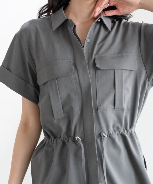 GALLEST(ギャレスト)の「Comfy SET UP|サファリシャツ【セットアップ対応/通勤/カセット服/接触冷感/UVカット】(シャツ/ブラウス・レディース・キャメル/オリーブ/ブラック/グレー系その他6・38/34)」の10枚目の写真
