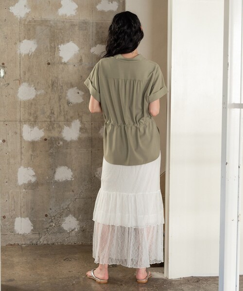 GALLEST(ギャレスト)の「Comfy SET UP|サファリシャツ【セットアップ対応/通勤/カセット服/接触冷感/UVカット】(シャツ/ブラウス・レディース・キャメル/オリーブ/ブラック/グレー系その他6・38/34)」の14枚目の写真