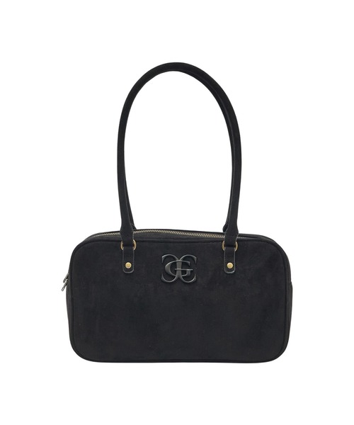 X-girl(エックスガール)の「TONAL XG EMBLEM LANDSCAPE HANDBAG(ハンドバッグ・レディース・ブラック/ピンク・ONE SIZE)」の8枚目の写真