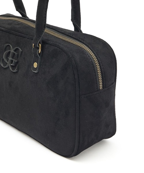 X-girl(エックスガール)の「TONAL XG EMBLEM LANDSCAPE HANDBAG(ハンドバッグ・レディース・ブラック/ピンク・ONE SIZE)」の3枚目の写真