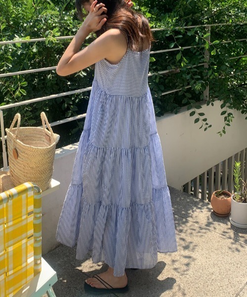 FAVORITO(ファヴォリート)の「デザインティアードキャミワンピース(ワンピース・レディース・ブルー・F)」の20枚目の写真