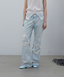 LCDC TM（エルシーディーシーティーエム）の「DISTRESSED WASHED DENIM (LIGHT BLUE)（デニムパンツ）」