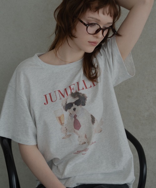 JUMELLE(ジュメロ)の「【ユニセックス】プリントドッグT(Tシャツ/カットソー・レディース・アイボリー・LARGE/FREE)」の8枚目の写真