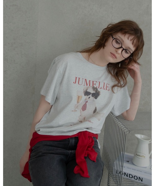 JUMELLE(ジュメロ)の「【ユニセックス】プリントドッグT(Tシャツ/カットソー・レディース・アイボリー・LARGE/FREE)」の12枚目の写真