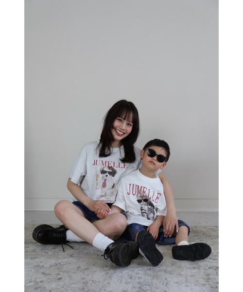 JUMELLE(ジュメロ)の「【ユニセックス】プリントドッグT(Tシャツ/カットソー・レディース・アイボリー・LARGE/FREE)」の3枚目の写真
