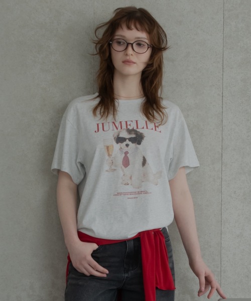JUMELLE(ジュメロ)の「【ユニセックス】プリントドッグT(Tシャツ/カットソー・レディース・アイボリー・LARGE/FREE)」の10枚目の写真