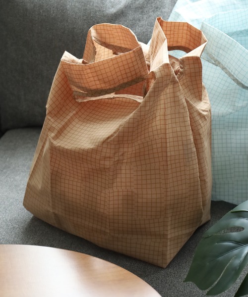 392PLUSM ECO BAG_S チェック エコバッグ（エコバッグ/サブバッグ