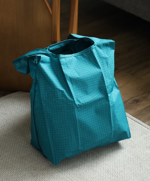 392 plusm(サンキューニプリュスエム)の「392PLUSM ECO BAG_S チェック エコバッグ(エコバッグ/サブバッグ・メンズ・グリーン/イエロー/オフホワイト/ベージュ・ONE)」の9枚目の写真