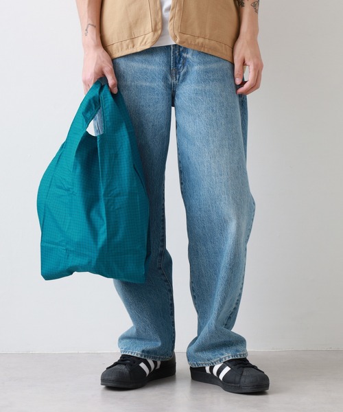 392 plusm(サンキューニプリュスエム)の「392PLUSM ECO BAG_S チェック エコバッグ(エコバッグ/サブバッグ・メンズ・グリーン/イエロー/オフホワイト/ベージュ・ONE)」の14枚目の写真