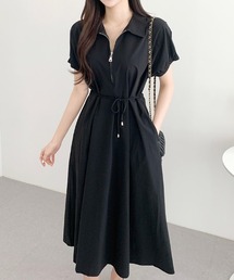 ウエストリボン付き ワンピース