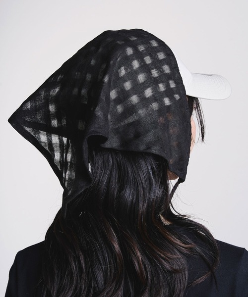 Odds（オッズ）の「(odds)CHECKED BABUSHKA（その他ヘアアクセサリー・レディース・ブラック/ピンク・ONE SIZE）」の5枚目の写真