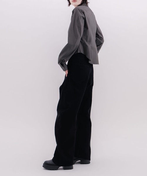 CONZ（コンズ）の「fitted zip up shirt（シャツ/ブラウス・レディース・ネイビー/ダークグレー・2/1）」の9枚目の写真