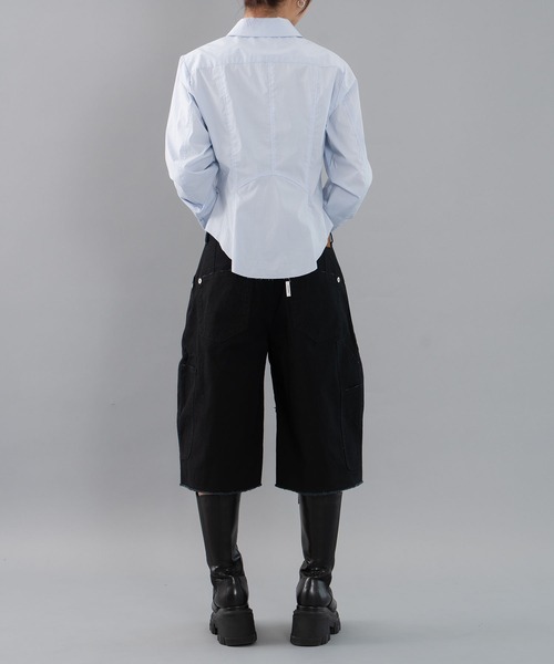 CONZ（コンズ）の「fitted zip up shirt（シャツ/ブラウス・レディース・ネイビー/ダークグレー・2/1）」の19枚目の写真