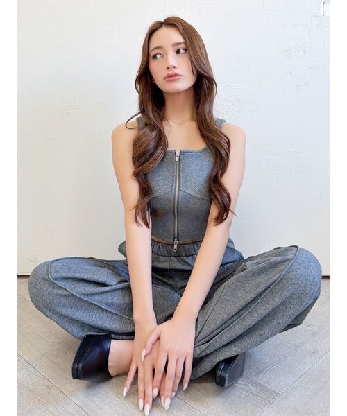 RESEXXY（リゼクシー）の「ピンタックスウェットパンツ【セットアップ着用可能】（その他パンツ・レディース・ブラック/ライトグレー/チャコールグレー・FREE）」の15枚目の写真