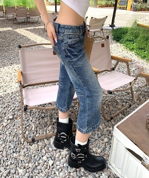 SHEENA（シーナ）の「ローライズデニムカプリパンツ（デニムパンツ・レディース・ブルー・L/M/S）」の19枚目の写真