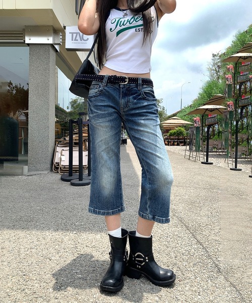 SHEENA（シーナ）の「ローライズデニムカプリパンツ（デニムパンツ・レディース・ブルー・L/M/S）」の18枚目の写真