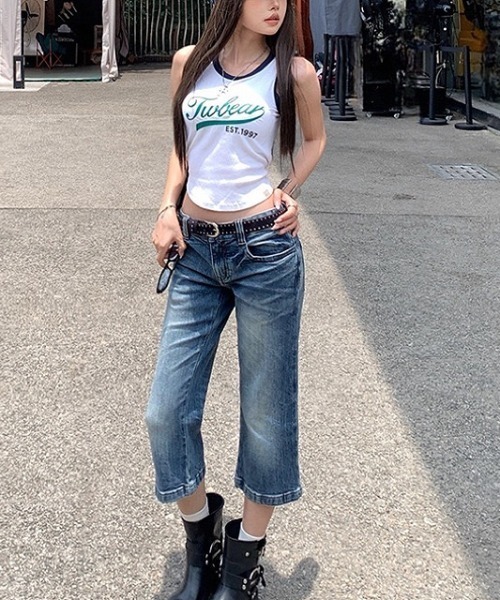 SHEENA（シーナ）の「ローライズデニムカプリパンツ（デニムパンツ・レディース・ブルー・L/M/S）」の17枚目の写真