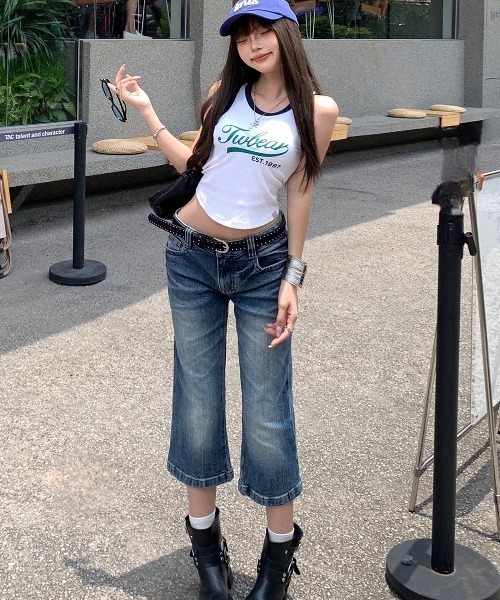 SHEENA（シーナ）の「ローライズデニムカプリパンツ（デニムパンツ・レディース・ブルー・L/M/S）」の14枚目の写真
